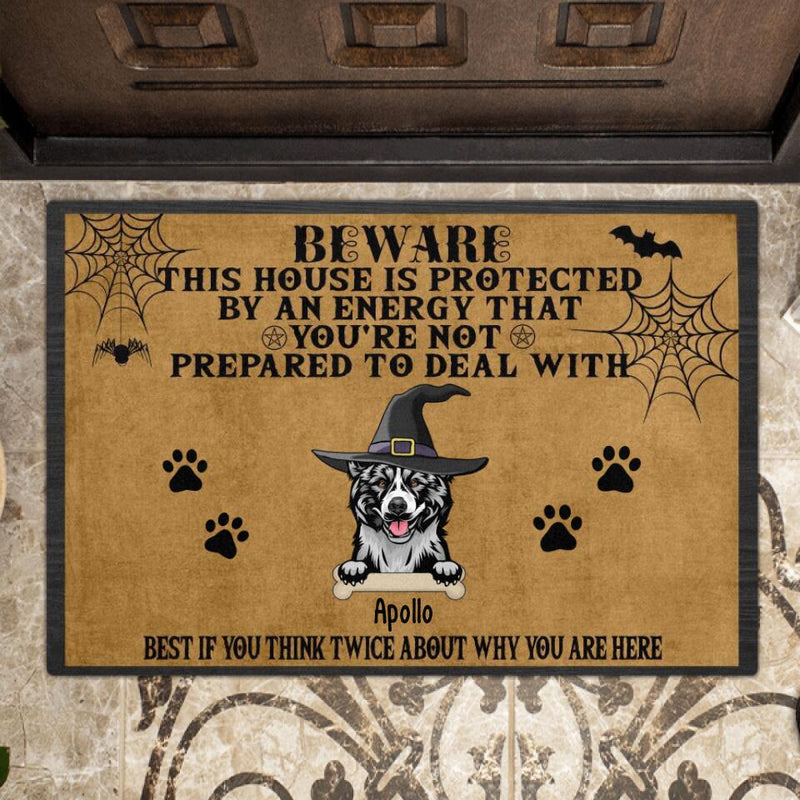 Personalized Dog Halloween Doormat - Up to 5 Dogs - Best Gift For Dog Lovers