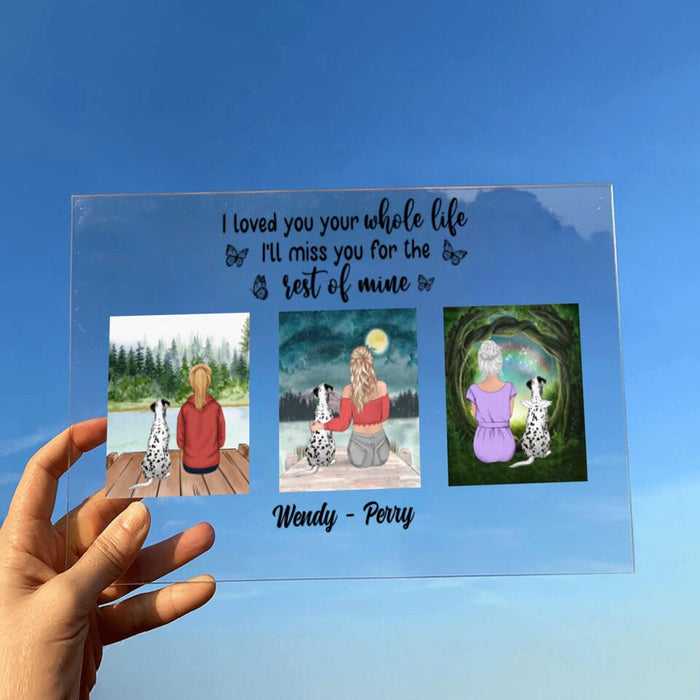 Personalized Dog Mom Acrylic Plaque - Memorial Gift Idea For Dog Lovers/Dog Owners - I Loved You Your Whole Life