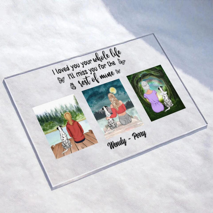 Personalized Dog Mom Acrylic Plaque - Memorial Gift Idea For Dog Lovers/Dog Owners - I Loved You Your Whole Life