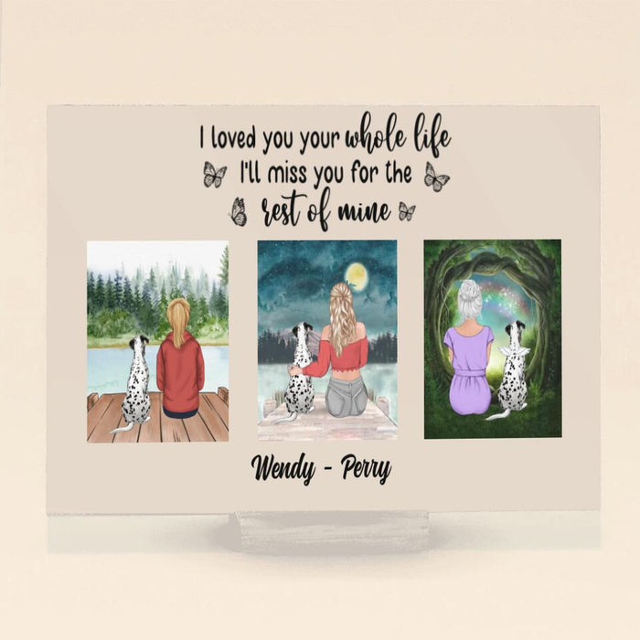 Personalized Dog Mom Acrylic Plaque - Memorial Gift Idea For Dog Lovers/Dog Owners - I Loved You Your Whole Life
