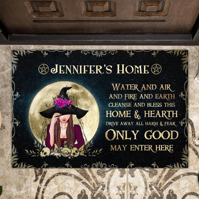 Personalized Witch Doormat - Gift Idea For Halloween/Wicca Decor/Pagan Decor - Only Good May Enter Here