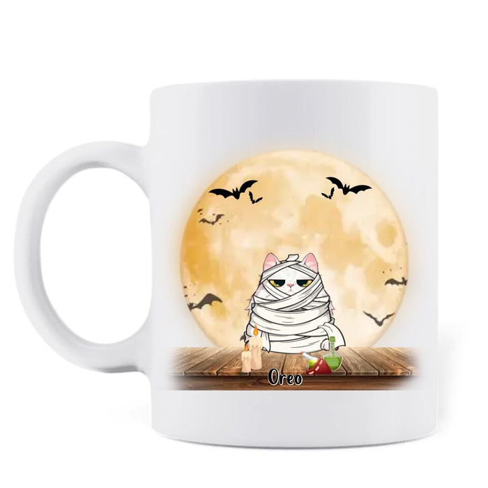 Custom Personalized Halloween Coffee Mug - Gift Idea For Halloween/ Cat Owner with up to 5 Cats - Good Morning I See The Assassins Have Failed Again
