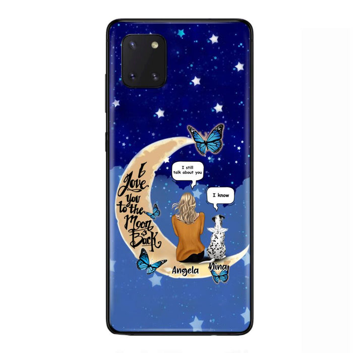 Custom Personalized Memorial Pet Phone Case - Up to 4 Pets - Best Gift For Dog/Cat Lover - I Love You To The Moon & Back - For iPhone And Samsung Phone Case