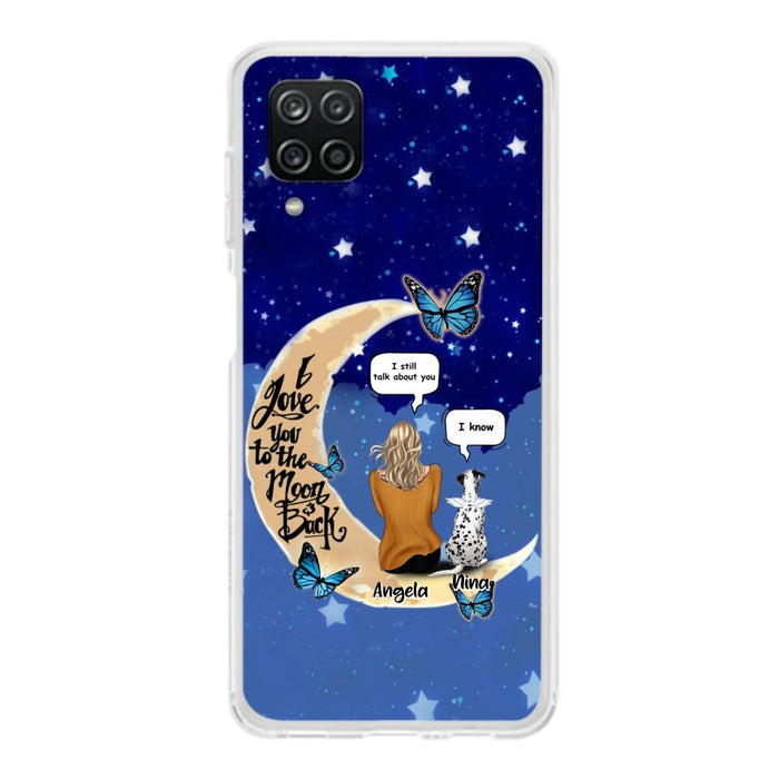 Custom Personalized Memorial Pet Phone Case - Up to 4 Pets - Best Gift For Dog/Cat Lover - I Love You To The Moon & Back - For iPhone And Samsung Phone Case