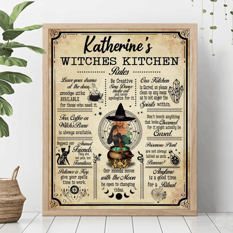 Personalized Witch Vertical Poster - Gift Idea For Halloween - Witches Kitchen Rules