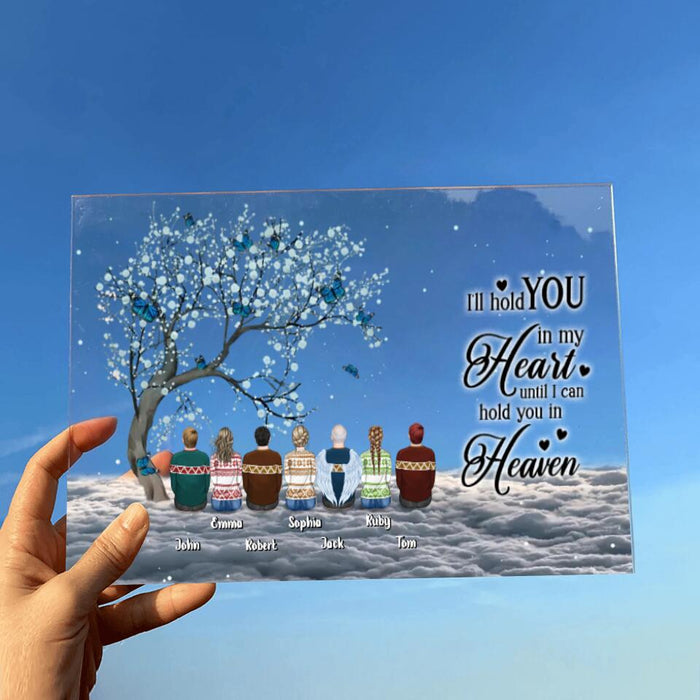 Personalized Memorial Horizontal Acrylic Plaque - Memorial Gift Idea For Family with up to 7 People - I Am Always With You
