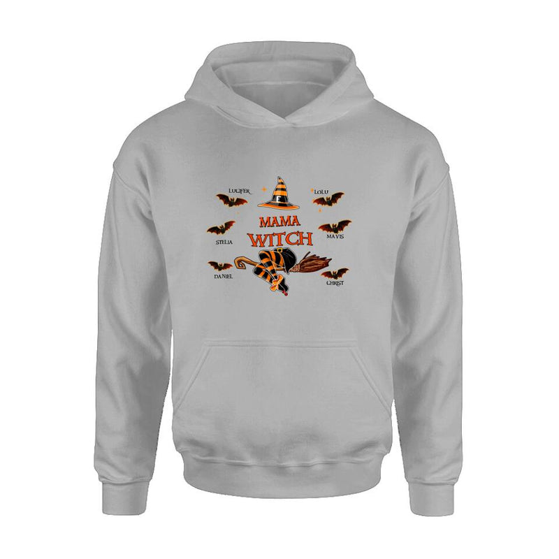 Custom Personalized Halloween T-shirt/Sweatshirt/Hoodie/Long Sleeve - Up to 6 Bats - Best Gift For Halloween, Mother/Grandmother - Mama Witch - 80H9EN