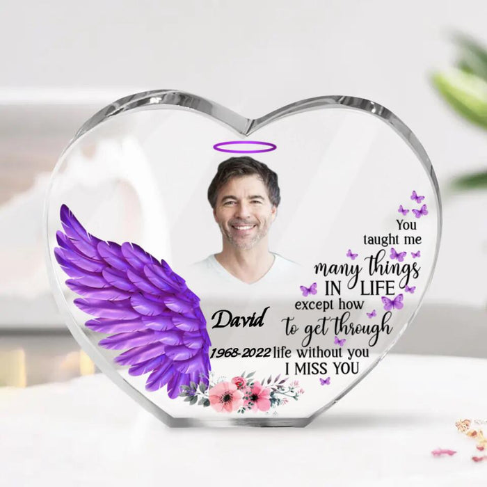 Personalized Memorial Photo Acrylic Plaque - Memorial Gift Idea For Christmas - I Miss You