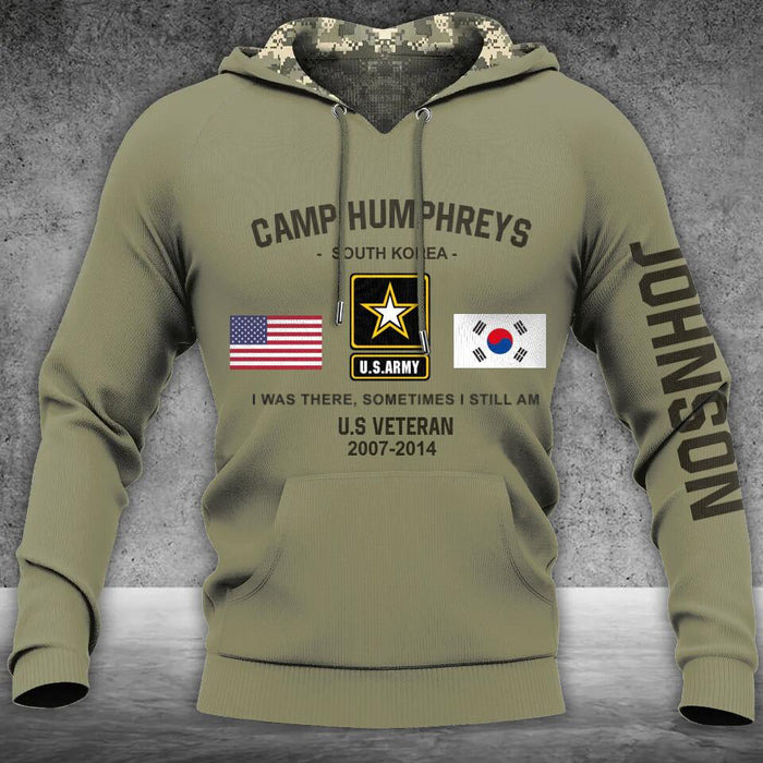 Custom Personalized Veteran Double-Sided Printed Hoodie - Gift Idea For Veteran - I Was There Sometimes I Still Am