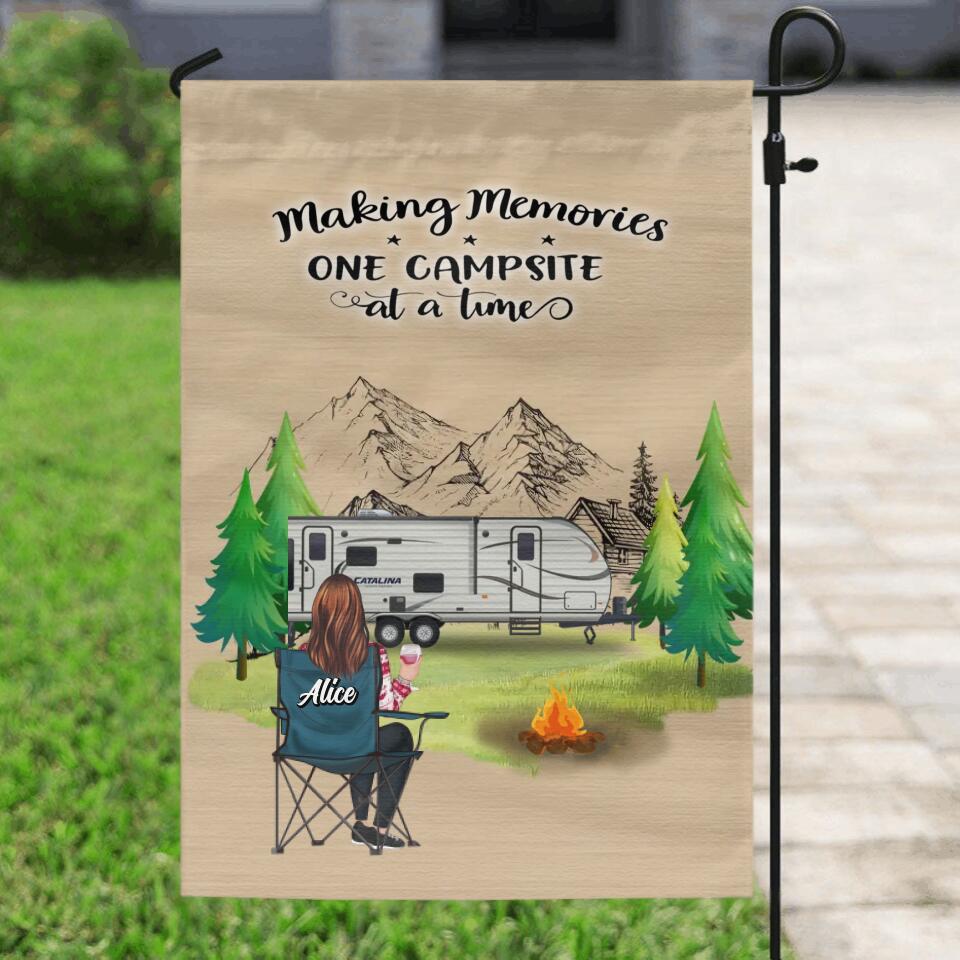 Personalized Camping Wooden Sign - Adult/Couple Single Parent/Parents With Up to 2 Kids And 3 Pets - Gift Idea For Couple/Camping Lover - Home Is Where You Park It main image 0