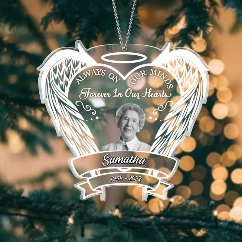 Personalized Memorial Photo Acrylic Ornament - Gift Idea For Loss of Mom/Dad/Family Members