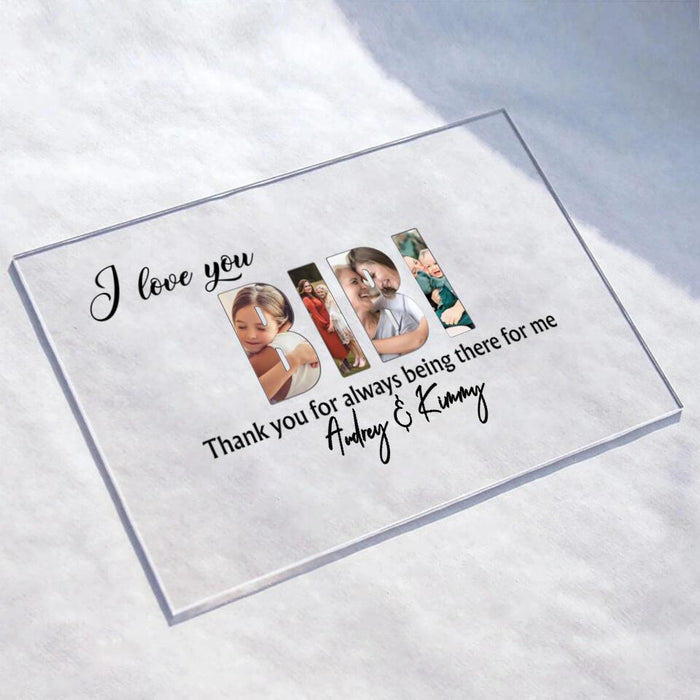 Personalized Grandma Photo Acrylic Plaque - Christmas/Birthday Gift Idea For Grandma - Thank You For Always Being There For Me