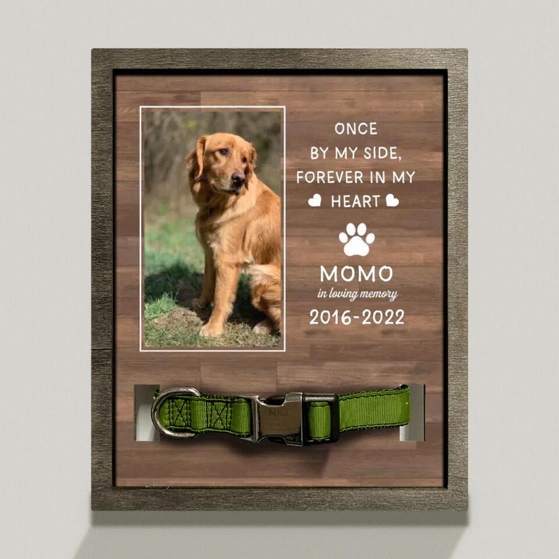 Personalized Memorial Pet Photo Loss Frame - Memorial Gift Idea For Pet Owners - Once By My Side Forever In My Heart