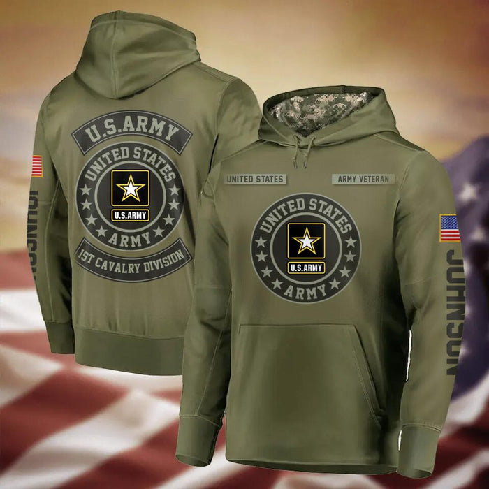 Custom Personalized Veteran Double-Sided Printed Hoodie - Gift Idea For Veteran - United States Army