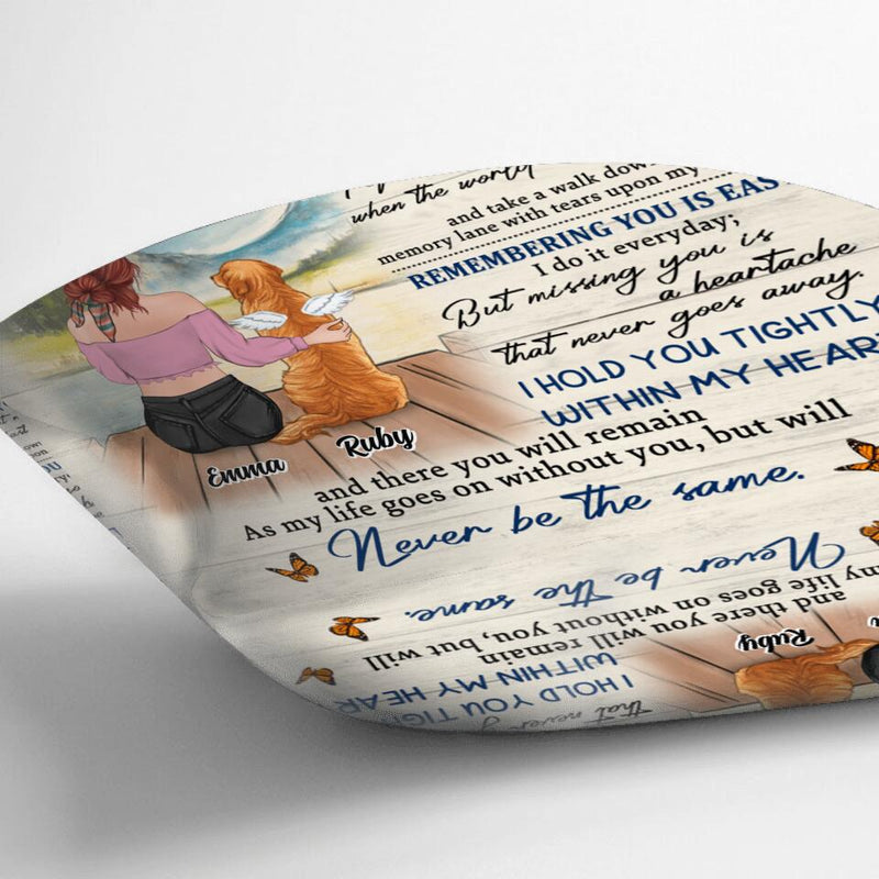 Personalized Memorial Pet Pillow Cover & Fleece/Quilt Blanket - Adult/Couple With Up to 4 Pets - Gift Idea For Dog/Cat Lover - The Moment That You Left Me