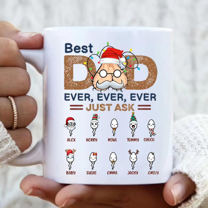 Custom Personalized Best Father Mug - Upto 10 Children - Christmas/Birthday/Father's Day Gift