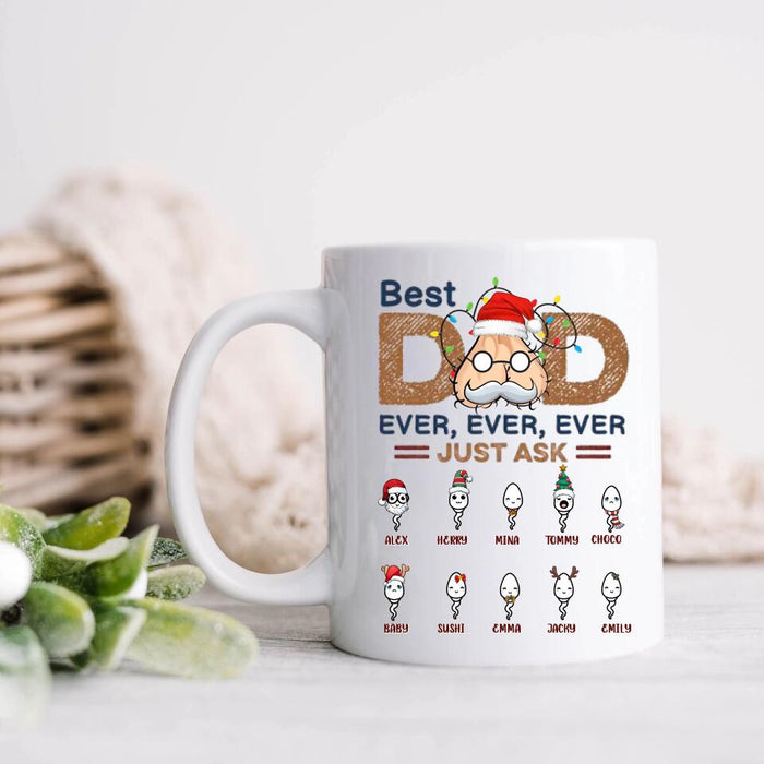 Custom Personalized Best Father Mug - Upto 10 Children - Christmas/Birthday/Father's Day Gift