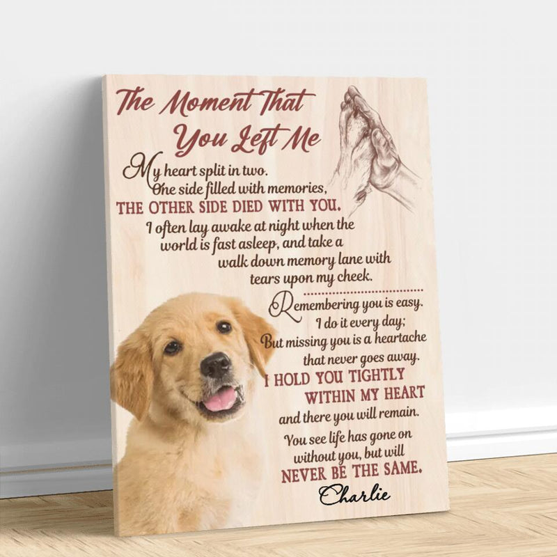 Personalized Memorial Pets Canvas - Upload Photo - Memorial Gift For Pets