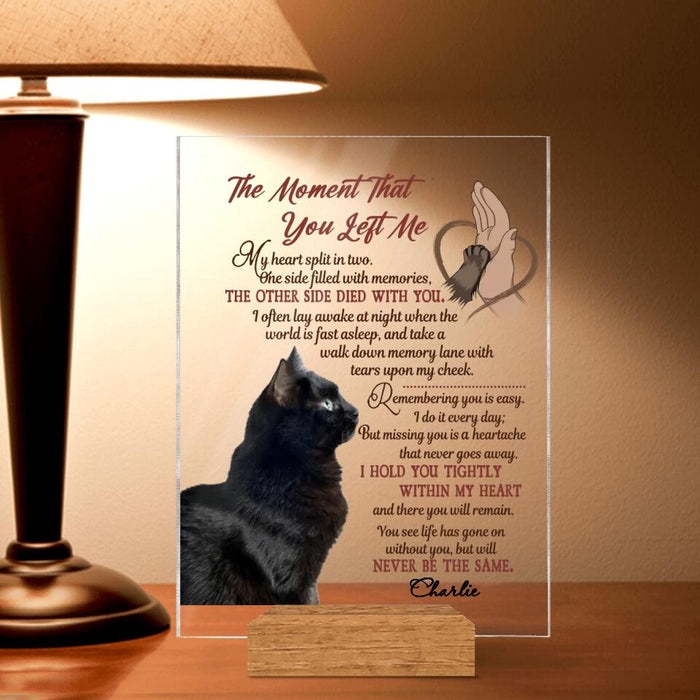 Personalized Memorial Pet Photo Acrylic Plaque - Memorial Gift For Loss Of Pet/Dog/Cat