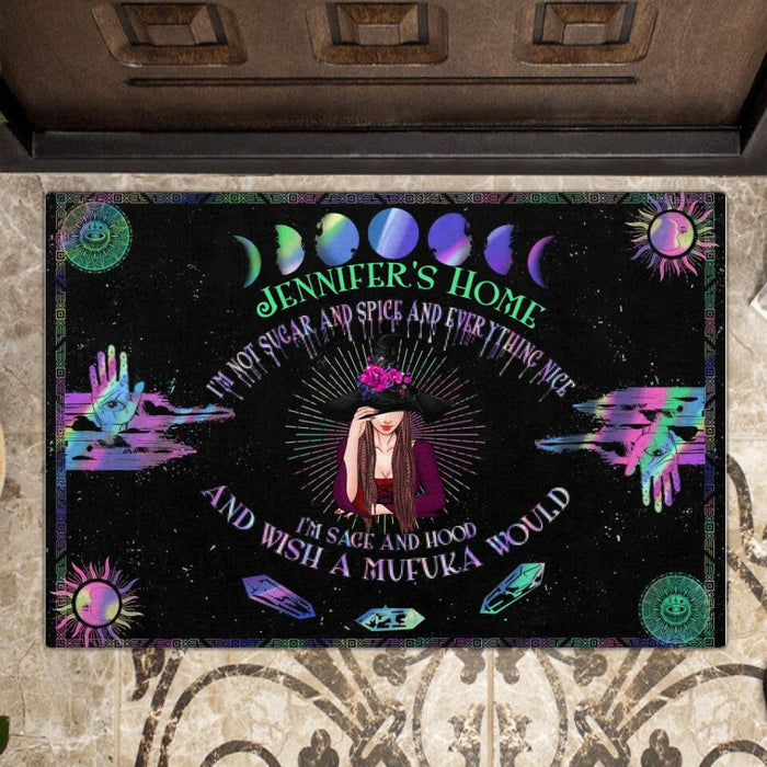 Custom Personalized Witch Lair Doormat - Gift Idea For Witch Lovers/Halloween - I'm Not Sugar And Spice And Everything Nice