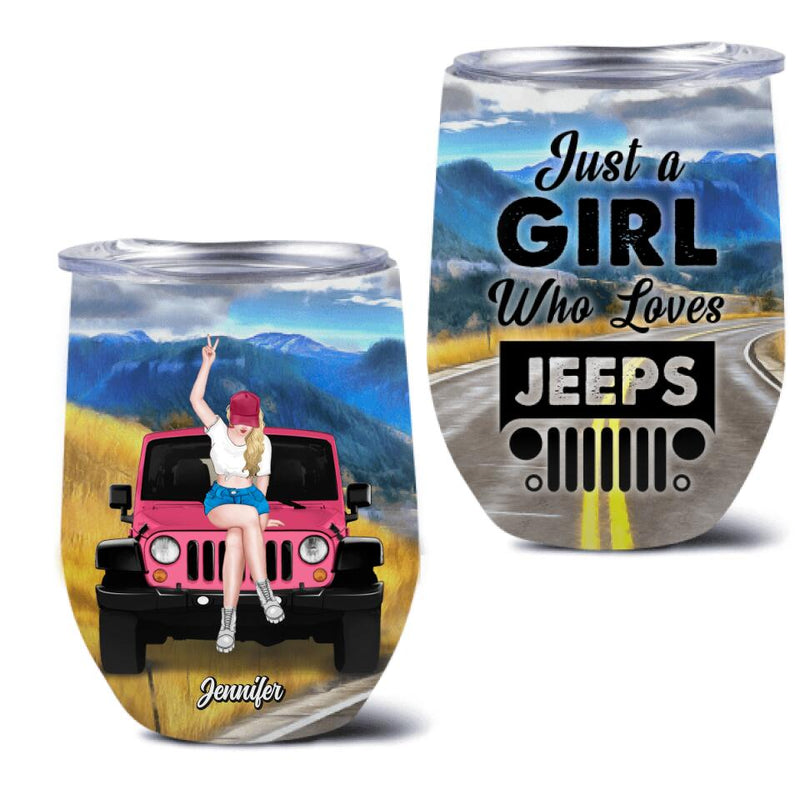 Personalized Off-road Wine Tumbler - Gift For Girl Friend