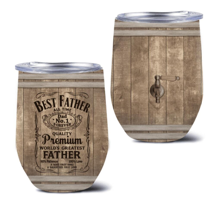 Happy Father's Day Wine Tumbler - Gift Idea From Daughter/ Son To Father