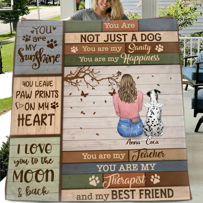 Custom Personalized Dog/Cat Mom Single Layer Fleece/ Quilt - Gift Idea For Dog Lover, Cat Lover - You Are Not Just A Dog