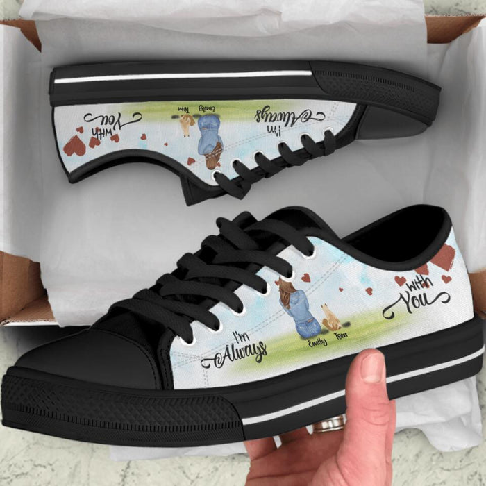 Custom Personalized Couple And Pets Sneakers - Upto 3 Pets - Best Christmas Gift For Dog/Cat Lovers - Life Is Better With Cats - NLWVKS