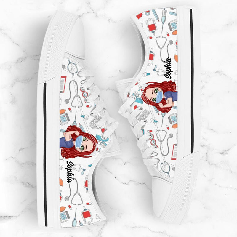 Personalized Nurse Low Top Sneakers - Gift Idea For Nurse