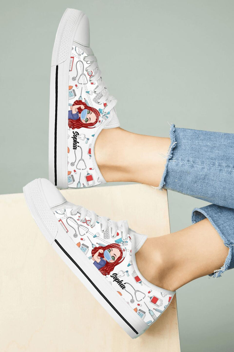Personalized Nurse Low Top Sneakers - Gift Idea For Nurse