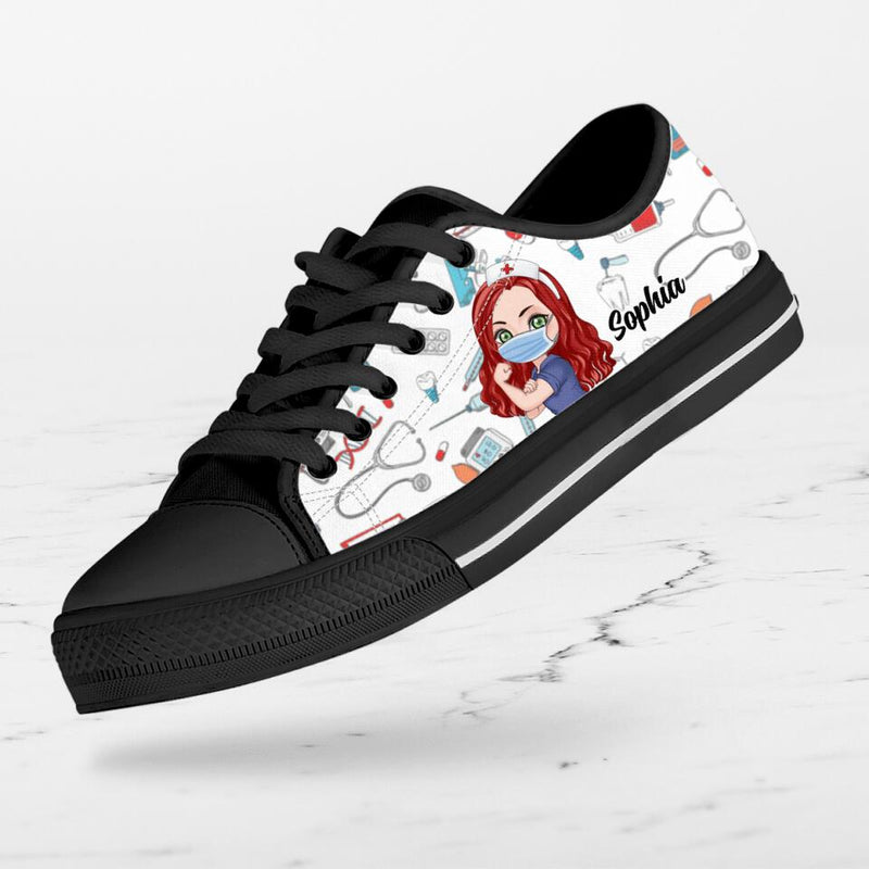 Personalized Nurse Low Top Sneakers - Gift Idea For Nurse