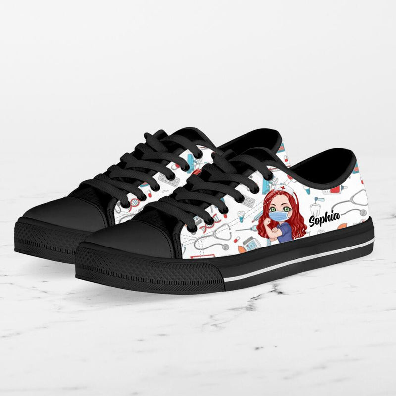 Personalized Nurse Low Top Sneakers - Gift Idea For Nurse