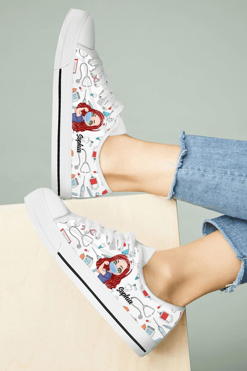 Personalized Nurse Low Top Sneakers - Gift Idea For Nurse