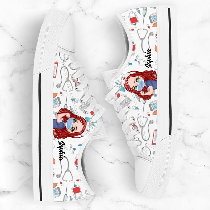 Personalized Nurse Low Top Sneakers - Gift Idea For Nurse