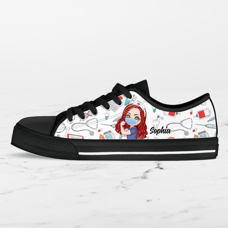 Personalized Nurse Low Top Sneakers - Gift Idea For Nurse