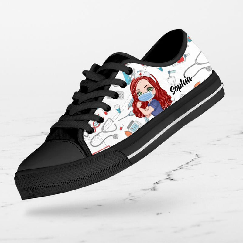Personalized Nurse Low Top Sneakers - Gift Idea For Nurse