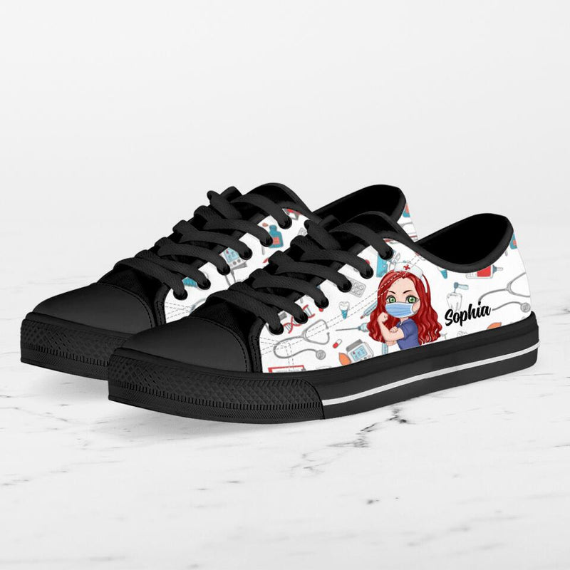 Personalized Nurse Low Top Sneakers - Gift Idea For Nurse
