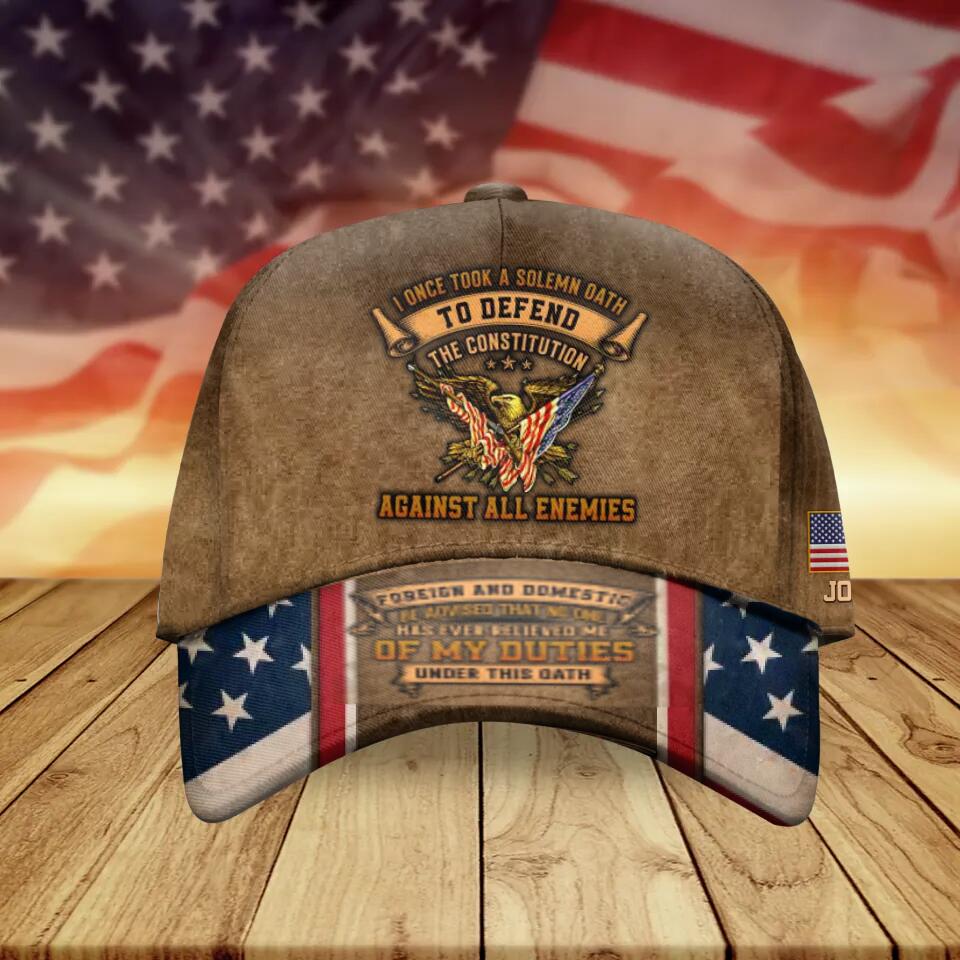 Custom Personalized Veteran Baseball Cap - Gift For Veteran/ Birthday ...