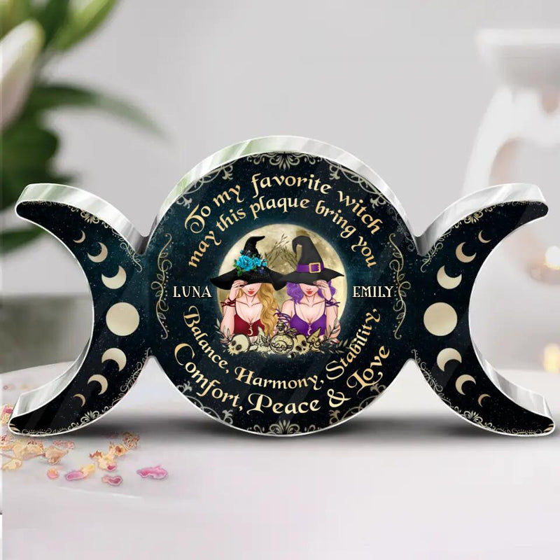 Personalized Witch Acrylic Plaque - Gift Idea For Halloween/Wicca Decor/Pagan Decor/Friends - To My Favorite Witch