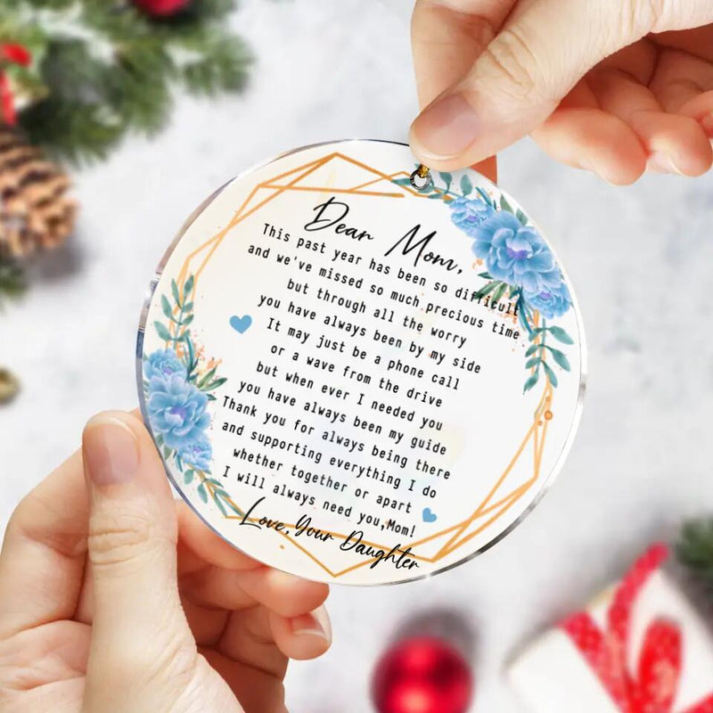 Personalized Letter Ornament - Gift for Mom from Daughter/Son
