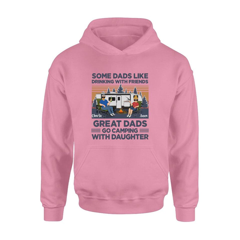 Personalized Dad & Daughter Shirt/Long sleeve/Sweatshirt/Hoodie - Gift Idea For Father's Day - Great Dads Go Camping With Daughter