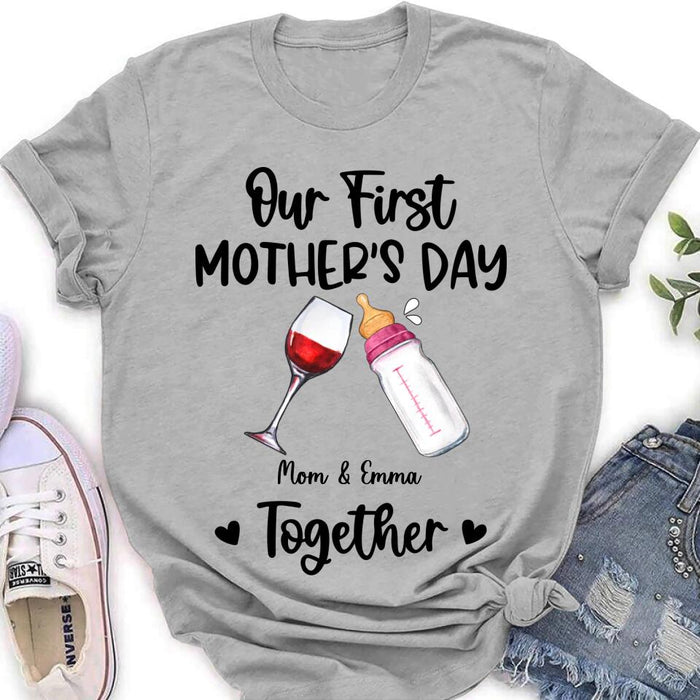 Personalized Baby Onesie/T-Shirt - Mother's Day Gift Idea For Baby/Mom - Our First Mother's Day Together