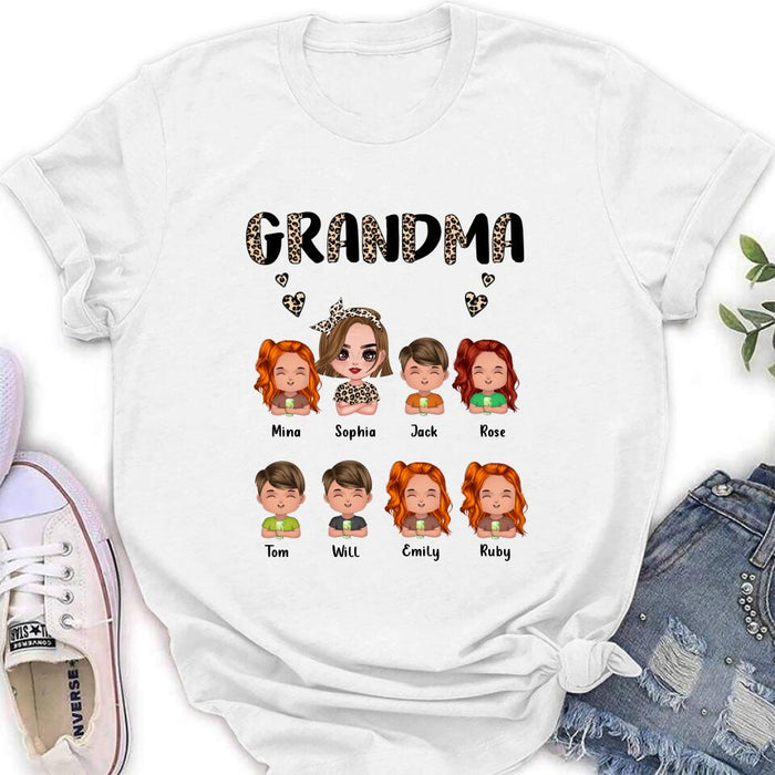 Personalized Grandma T-Shirt/Long Sleeve/Sweatshirt/Hoodie - Up to 7 Children - Mother's Day Gift Idea For Grandma/Mother