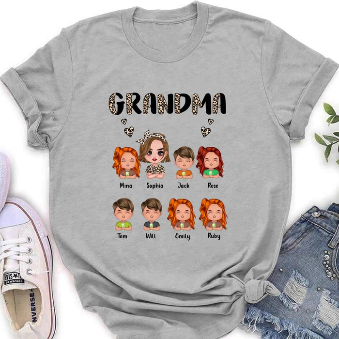 Personalized Grandma T-Shirt/Long Sleeve/Sweatshirt/Hoodie - Up to 7 Children - Mother's Day Gift Idea For Grandma/Mother