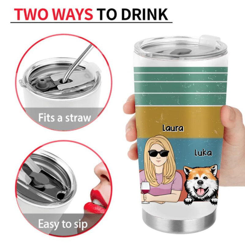 Personalized Pet Mom Dad Tumbler - Mother's Day/ Father's Day Gift For Dog Cat Lovers - We're Furfect Thank You