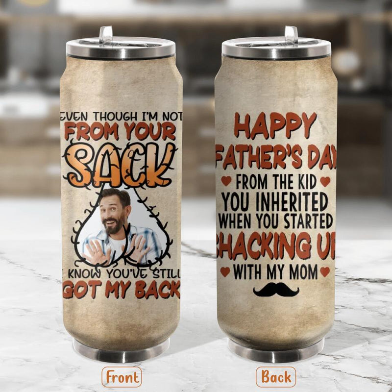 Personalized Upload Photo Soda Can Tumbler - Father's Day Gift Idea For Step Father