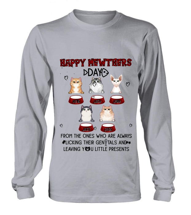 Custom Personalized Cats Unisex T-Shirt/ Long Sleeve/Pullover Hoodie/Sweatshirt - Upto 5 Cats - Best Gift Idea For Cat Lovers - Happy Mewthers Day
