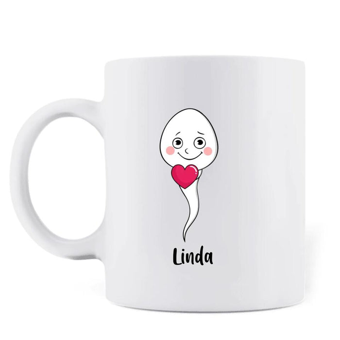 Custom Personalized Sperms  Mug - Gift Idea From Kids to Father/ For Father's Day - Upto 7 Sperms - I Used To Live In Your Balls