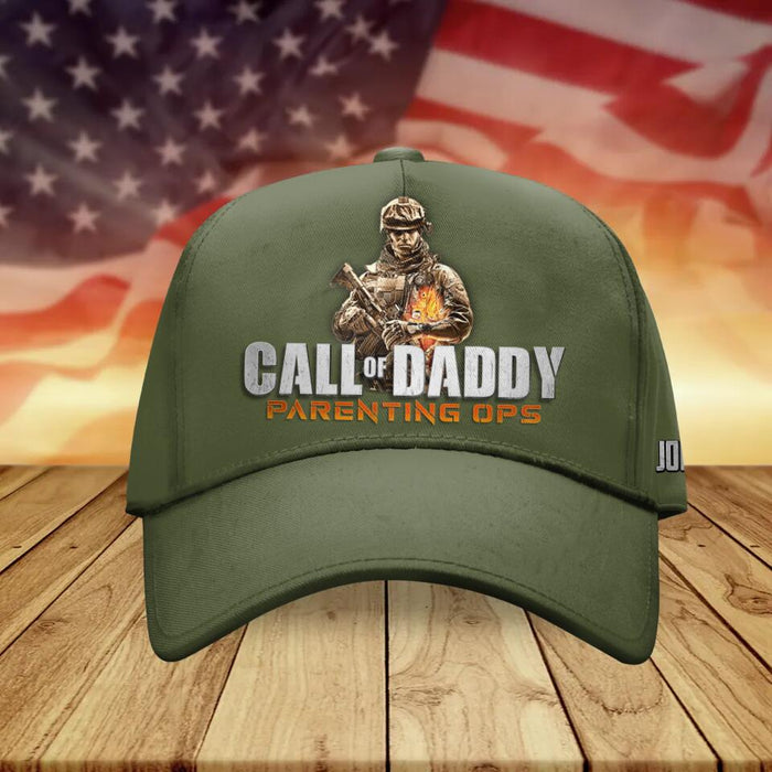 Custom Personalized Father's Day Cap - Gift For Veteran/ Father's Day/ Birthday Gift - Call Of Daddy Parenting Ops