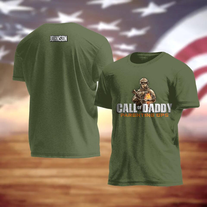 Custom Personalized Father's Day T-shirt - Gift For Veteran/ Father's Day/ Birthday Gift - Call Of Daddy Parenting Ops
